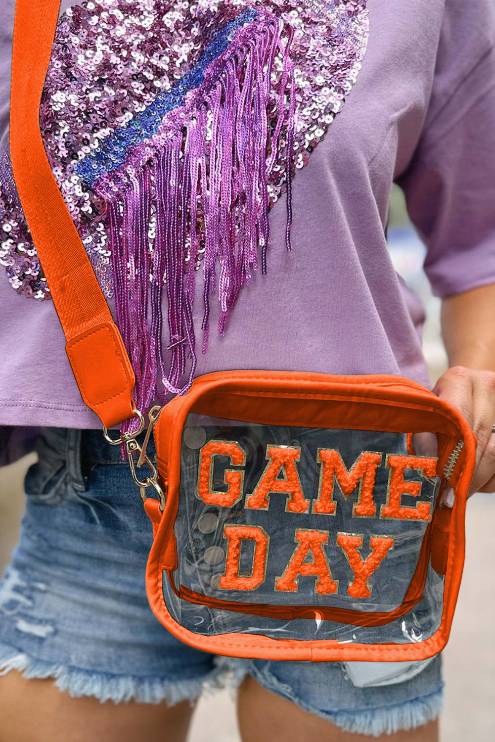 Chenille GAME DAY Clear Bag (5 Colors)