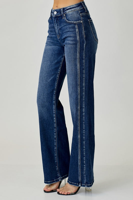 RISEN Mid Rise Straight Jeans (0-15)