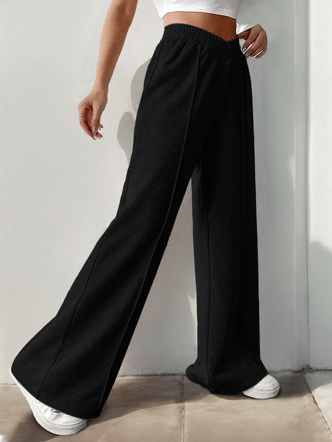 V- Waist Wide Leg Pants (S-2XL - 6 Colors)