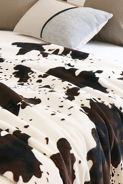 Cow Print Plush Blanket