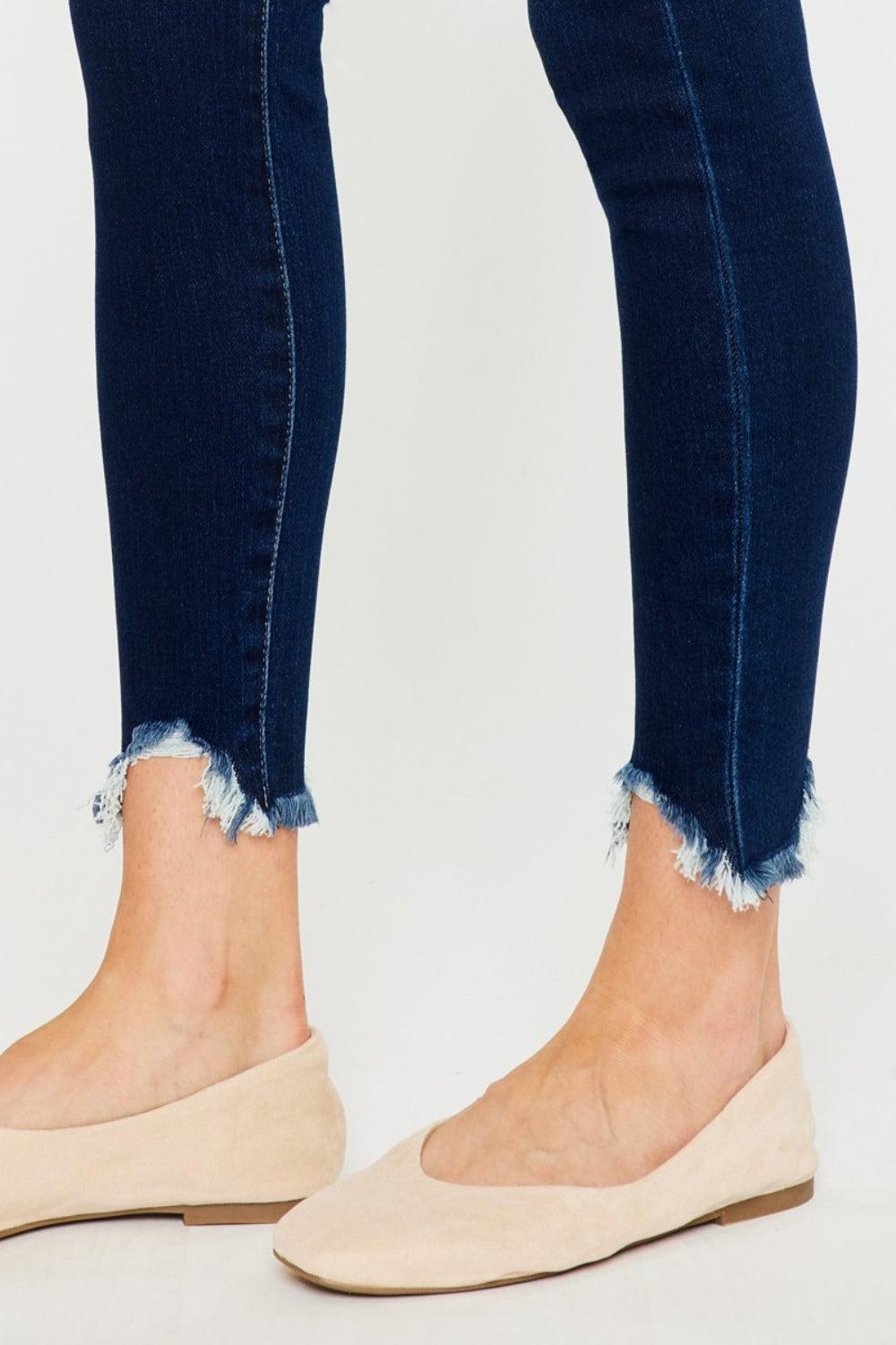 Kancan High Rise Frayed Ankle Skinny Jeans (0-22W)