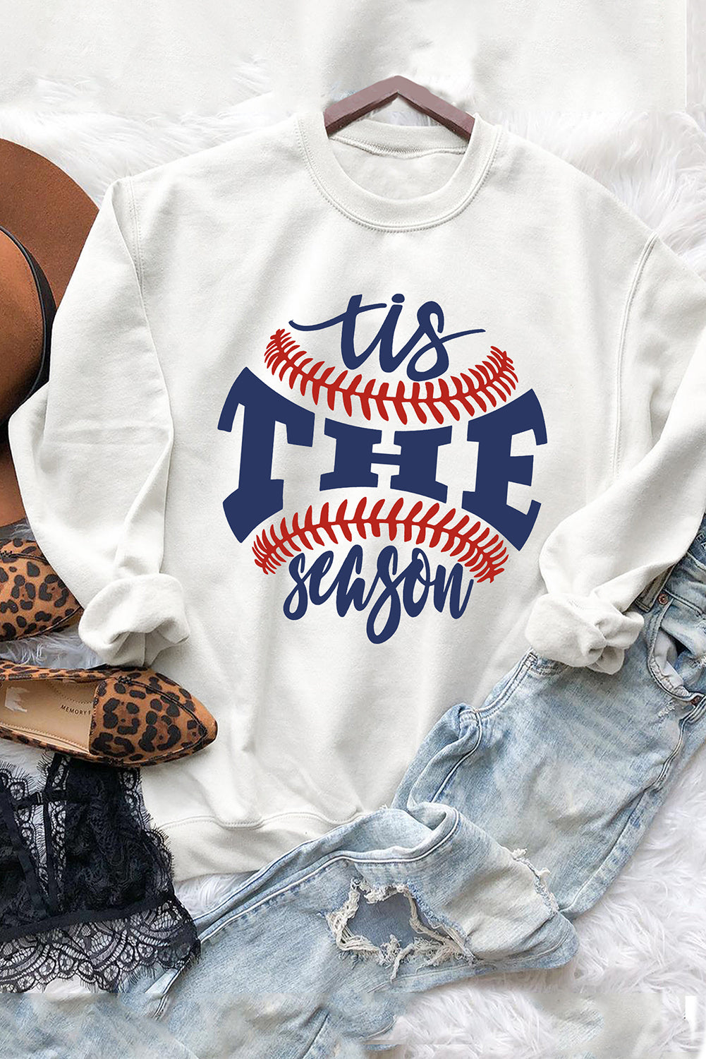 'Tis the Season' Baseball Crewneck Sweatshirt (S-2XL)