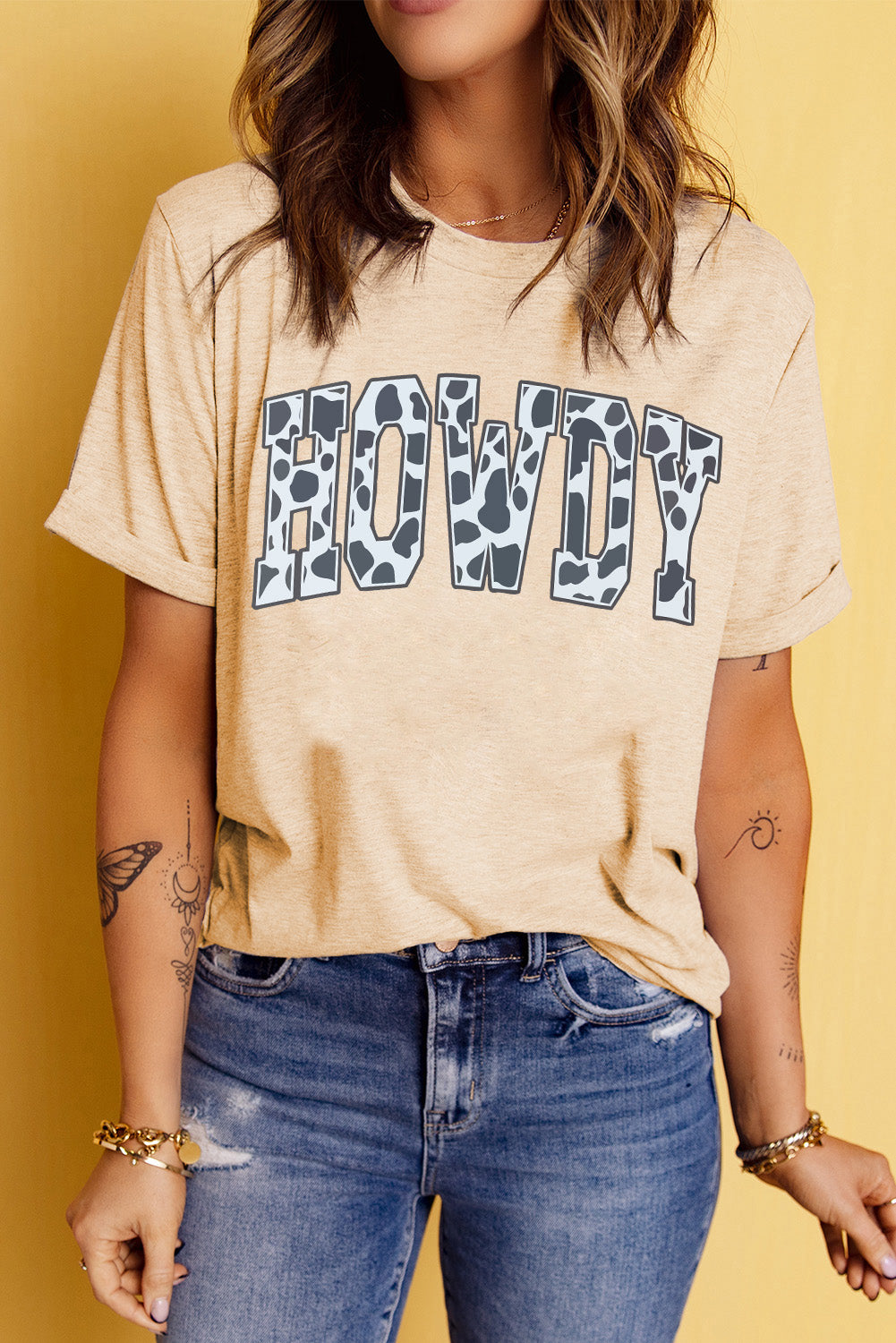 Cow Print HOWDY Graphic Tee (S-2XL)