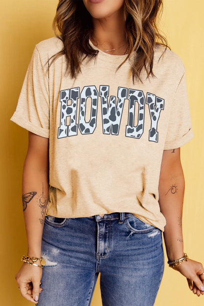 Cow Print HOWDY Graphic Tee (S-2XL)