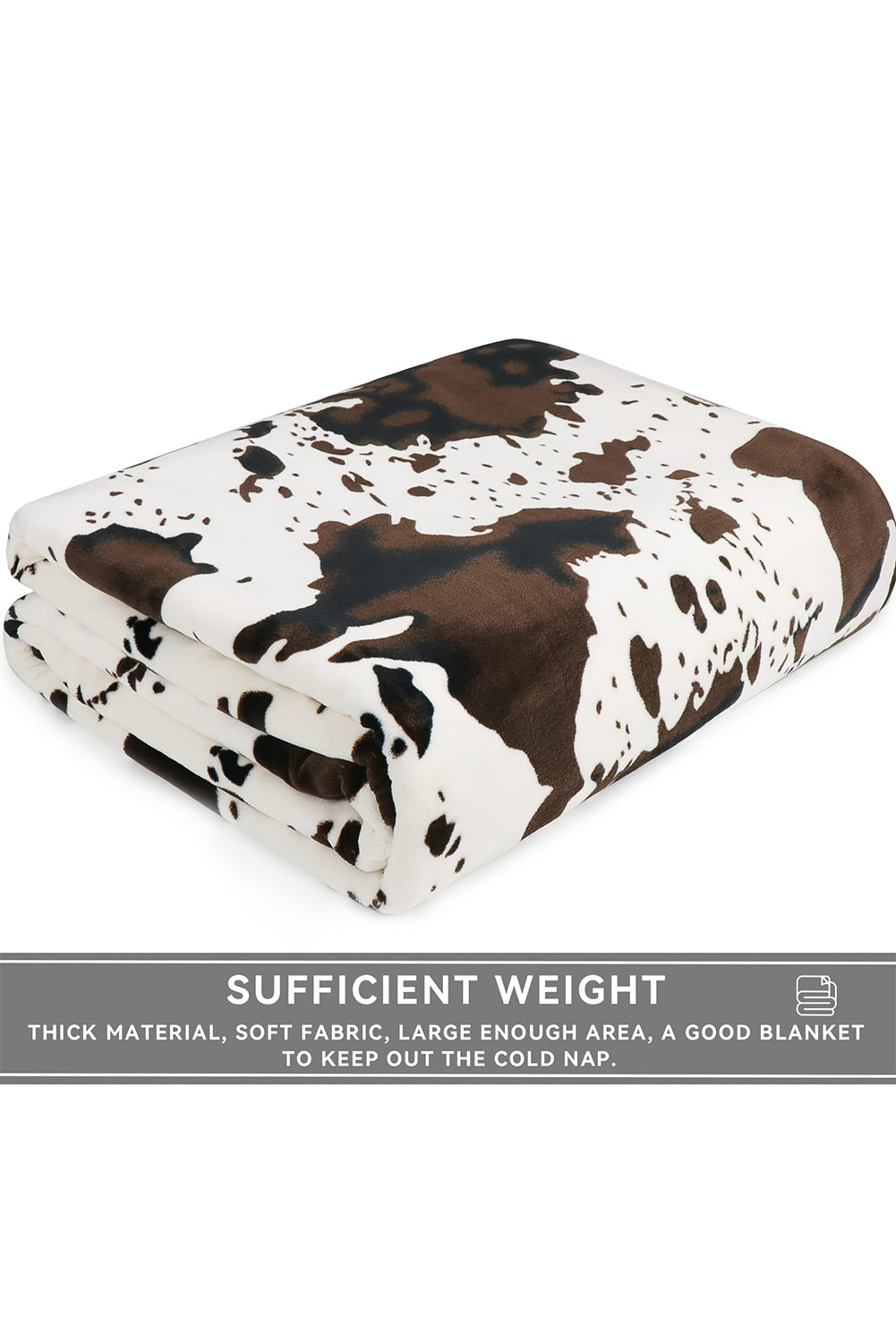 Cow Print Plush Blanket