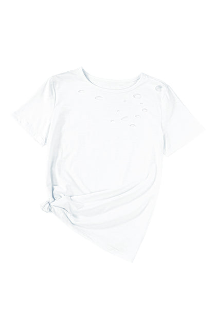 Blank Distressed Short Sleeve T-Shirt (S-4XL - 3 colors)