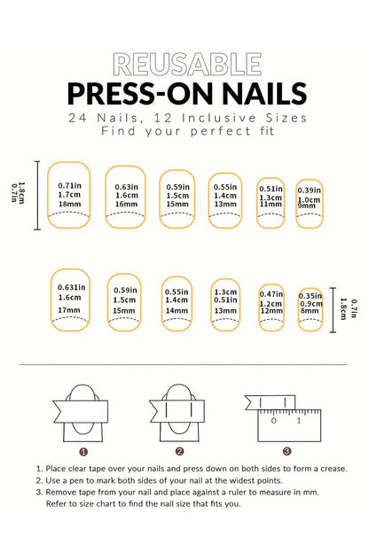 Fashion Foil Detail Nail Sticker Set