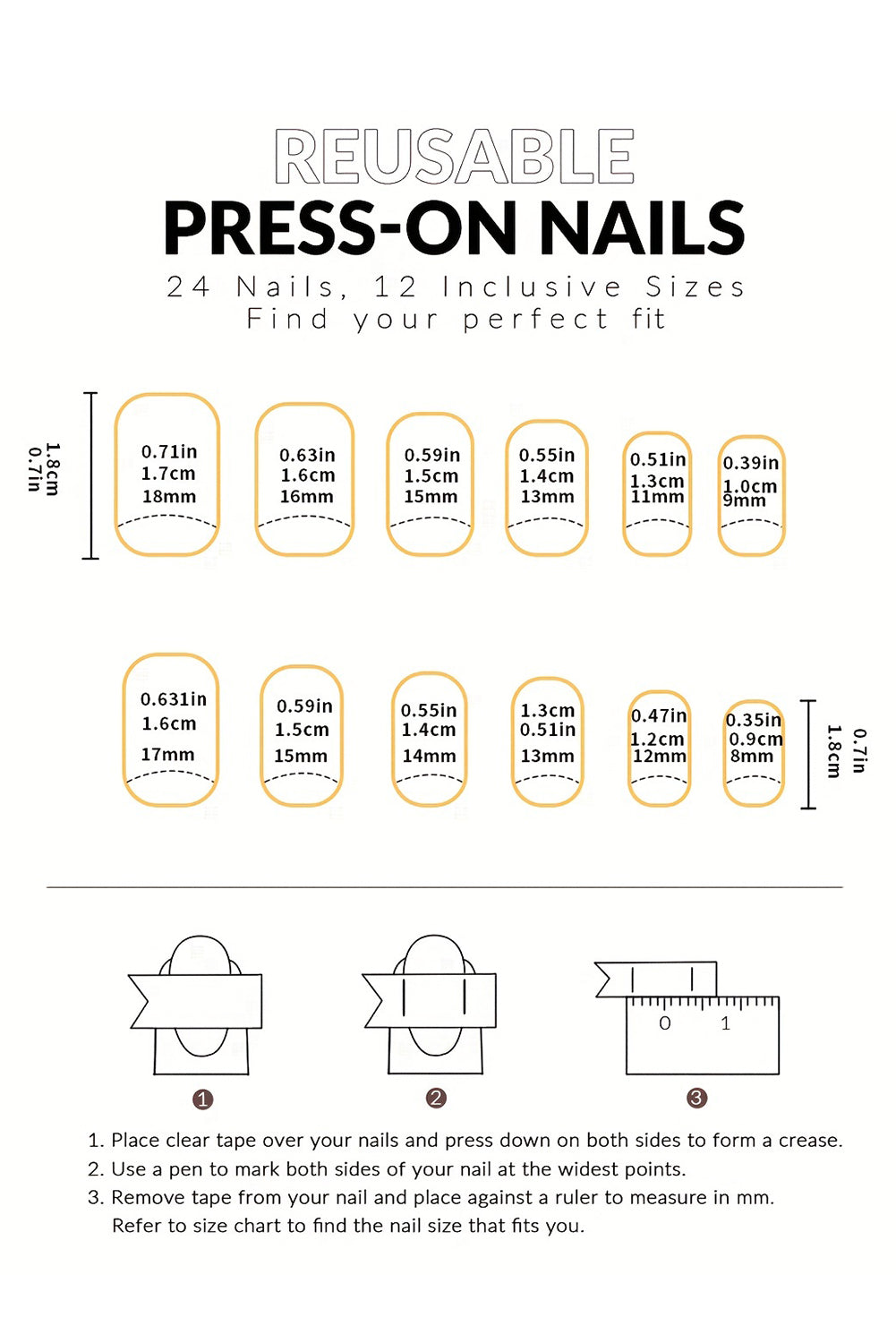 Fashion Foil Detail Nail Sticker Set