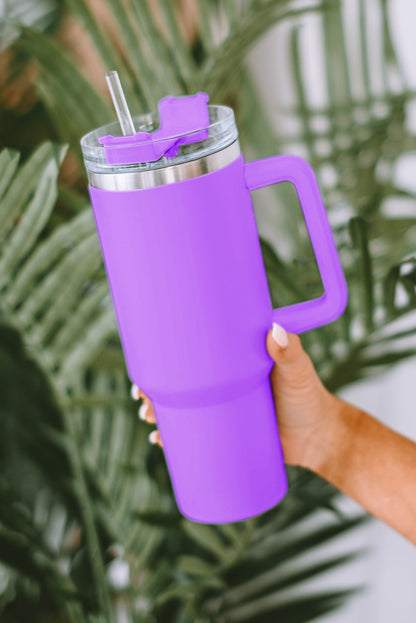 Stainless Steel Insulated Tumbler Mug w/ Straw (9 colors)