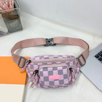 Checkered Adjustable Crossbody Bag (4 Colors)