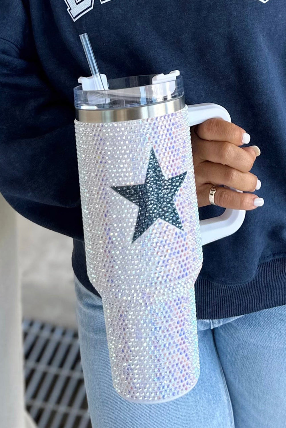 40oz Full Jeweled Rhinestone Stainless Cup