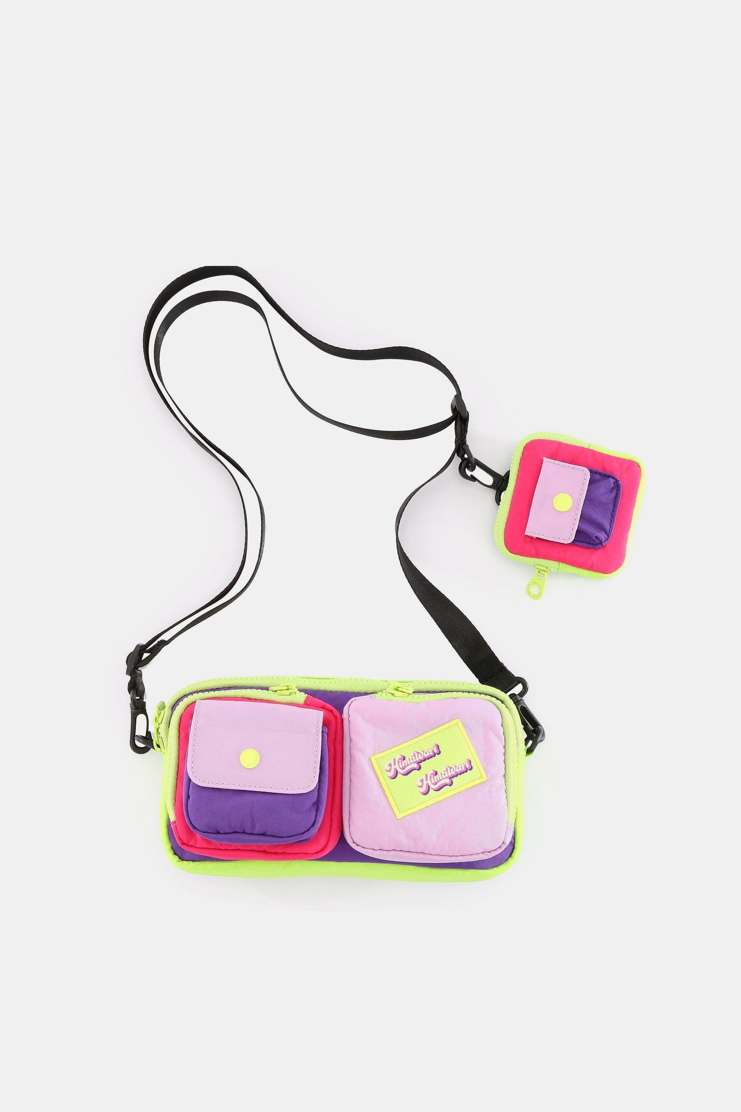 Removable Strap Nylon Crossbody Bag + EarPods Bag (4 Colors)