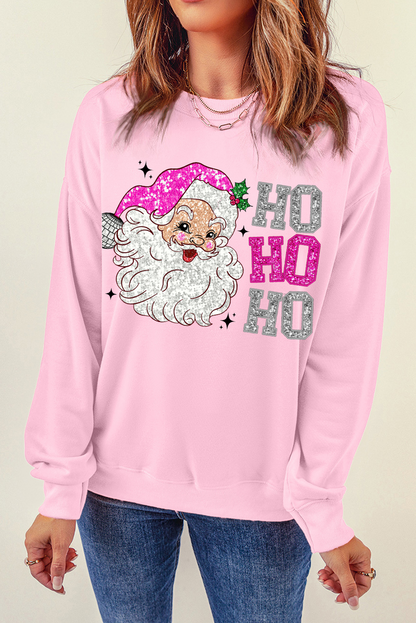 'HO HO HO' Santa Graphic Sweatshirt (S-2XL)