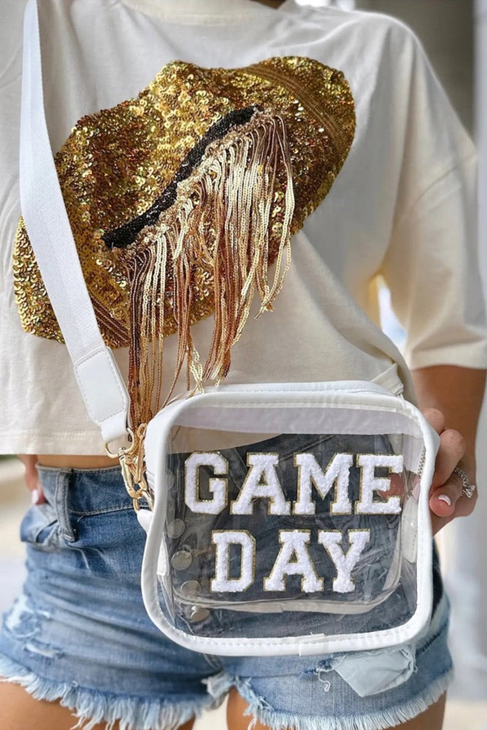 Chenille GAME DAY Clear Bag (5 Colors)