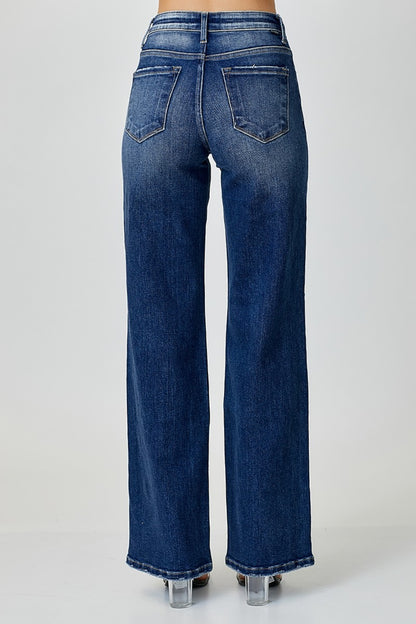 RISEN Mid Rise Straight Jeans (0-15)