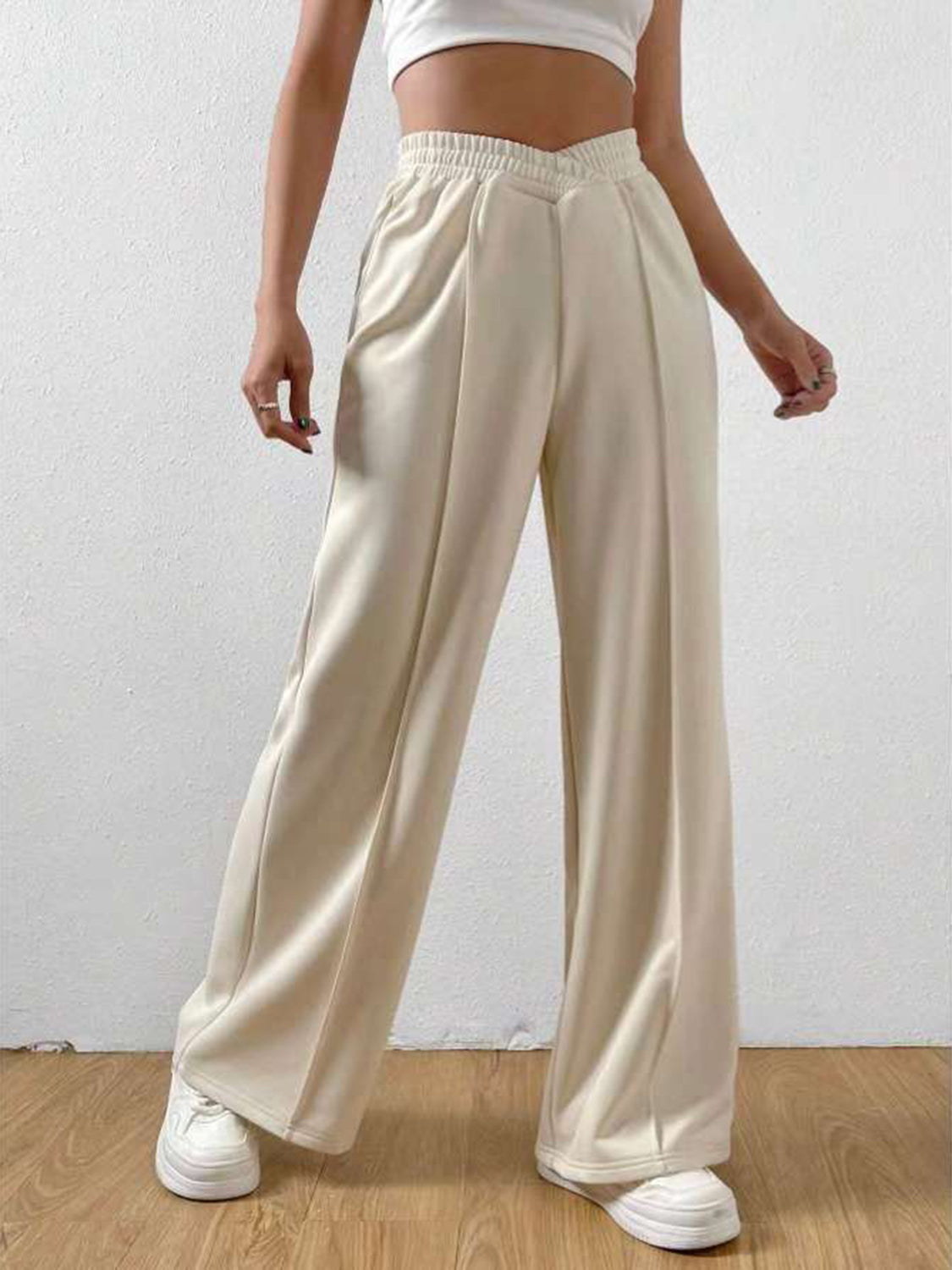 V- Waist Wide Leg Pants (S-2XL - 6 Colors)