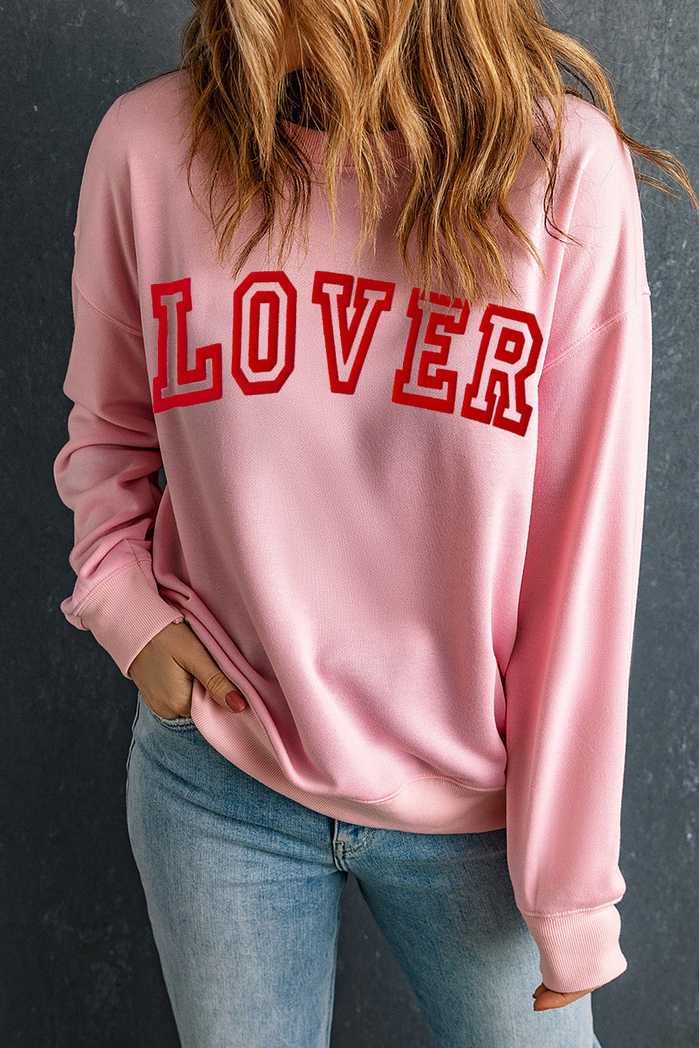 Pink LOVER Crewneck Sweatshirt (S-2XL)