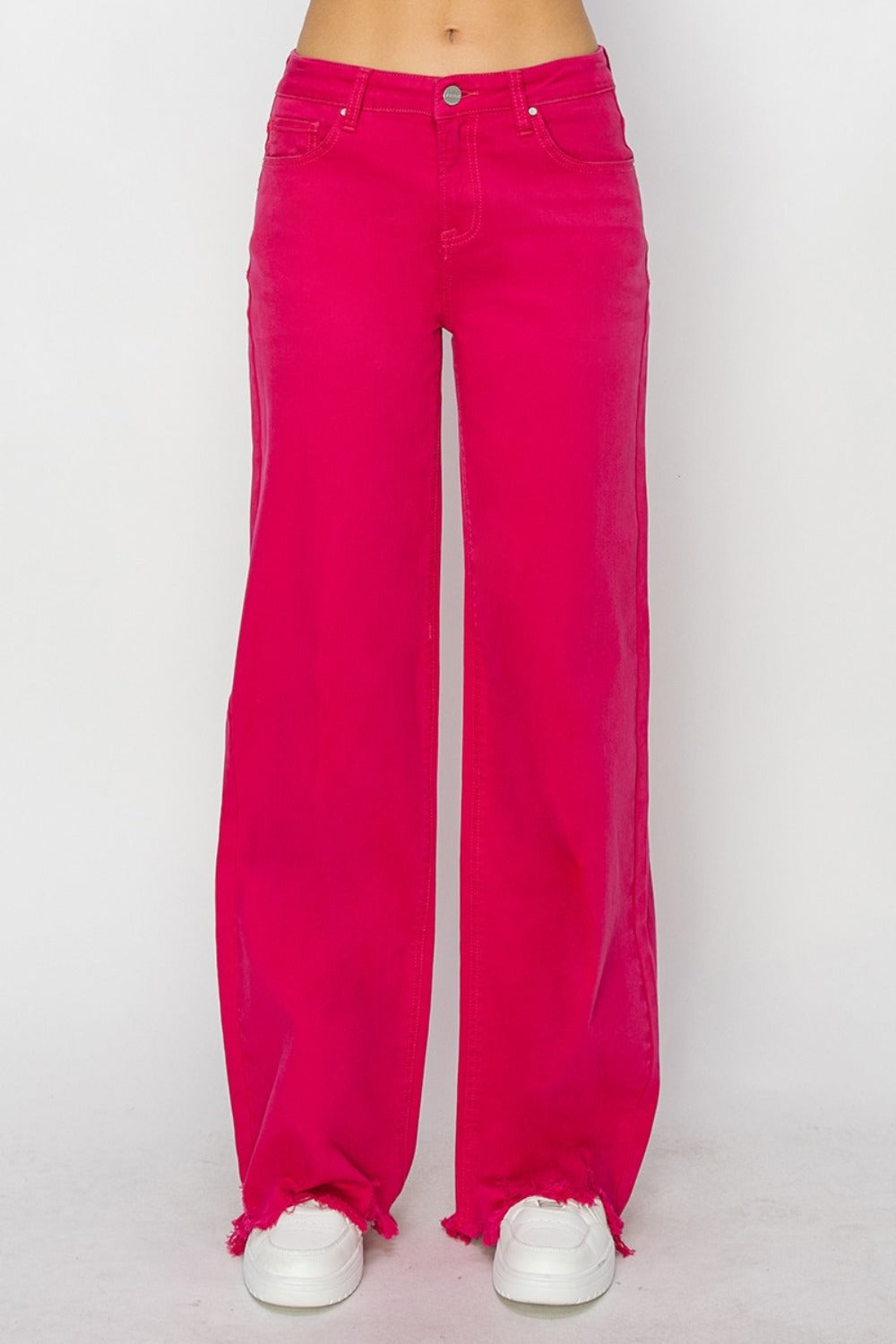 RISEN Fuchsia High Rise Wide Leg Jeans (0-15)