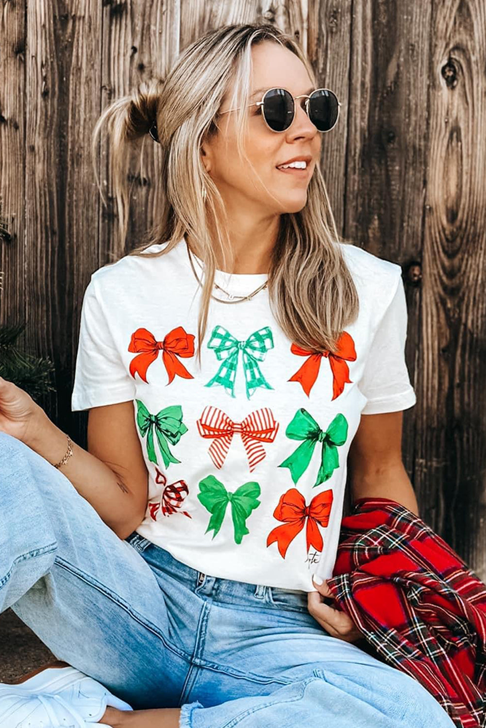 Holiday Bow Graphic Tee (S-3XL)