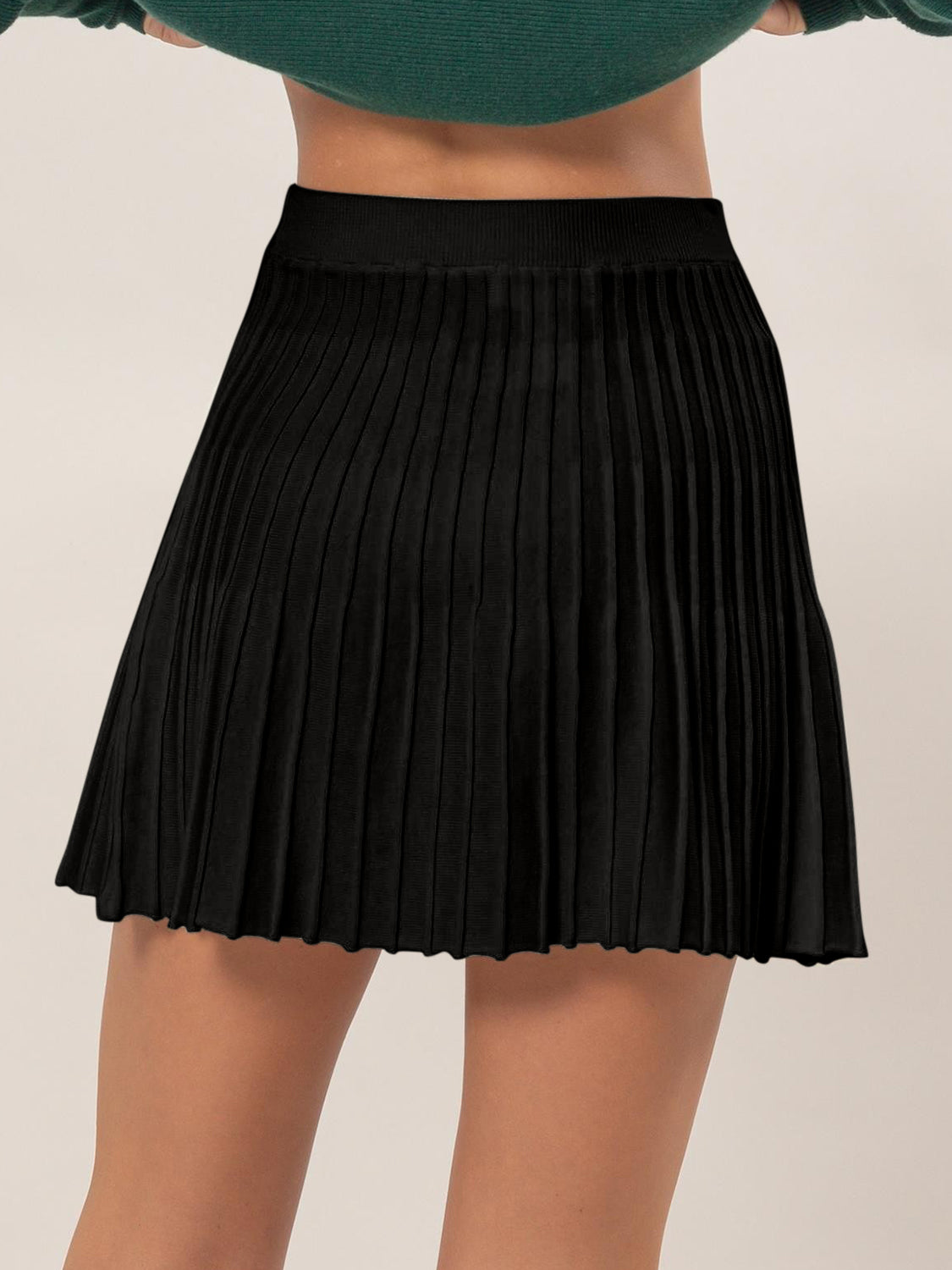 HYFVE High Waist Pleated Flare Mini Skirt (S-L)