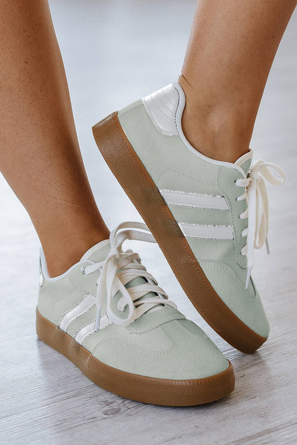 Naut Striped Flat Sneakers