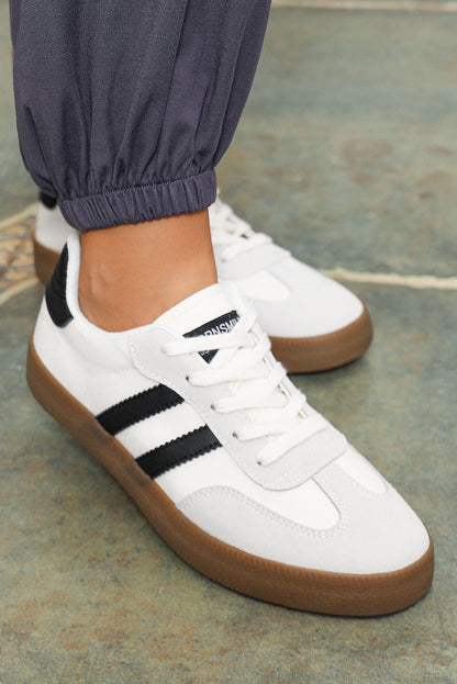 Naut Striped Flat Sneakers