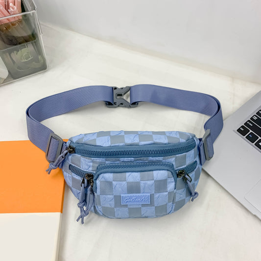 Checkered Adjustable Crossbody Bag