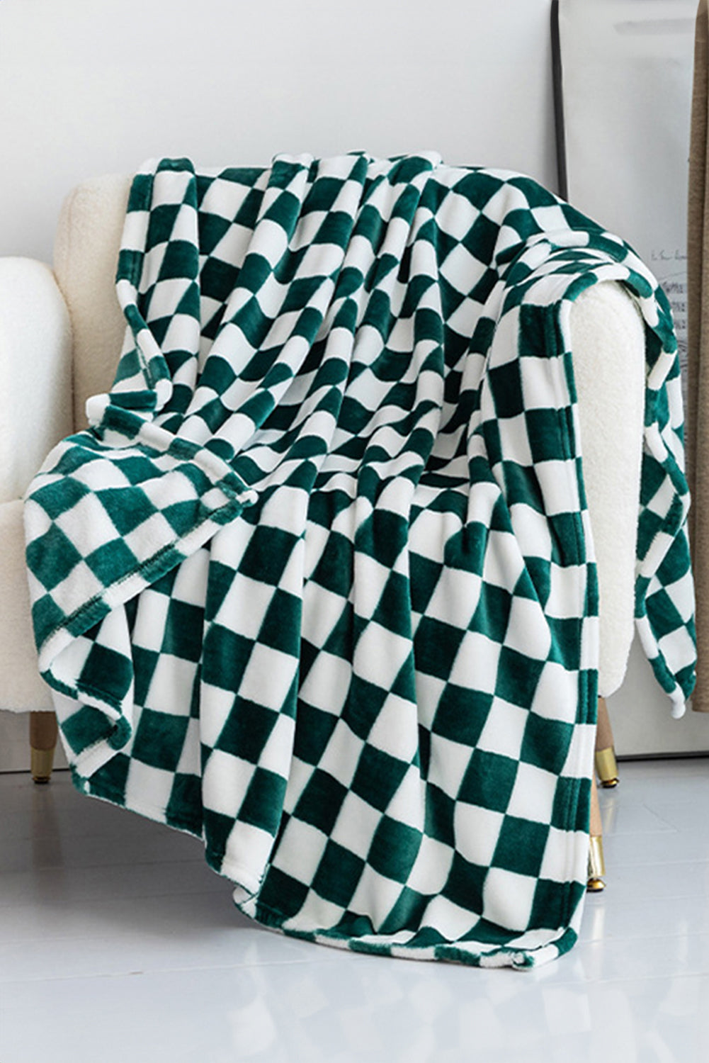 Checkerboard Printed Soft Throw