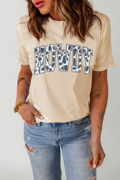 Cow Print HOWDY Graphic Tee (S-2XL)