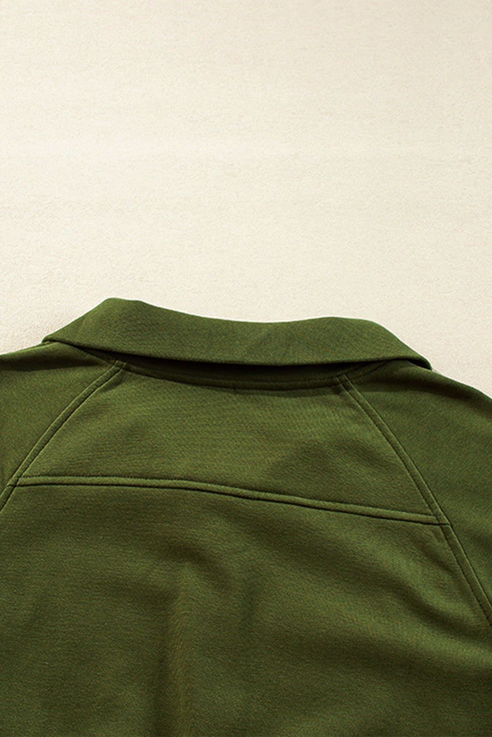 Smoke Green Quarter Zip Pocket Sweatshirt