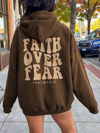 'Faith Over Fear' Dropped Shoulder Hoodie (S-2XL - 3 Colors)