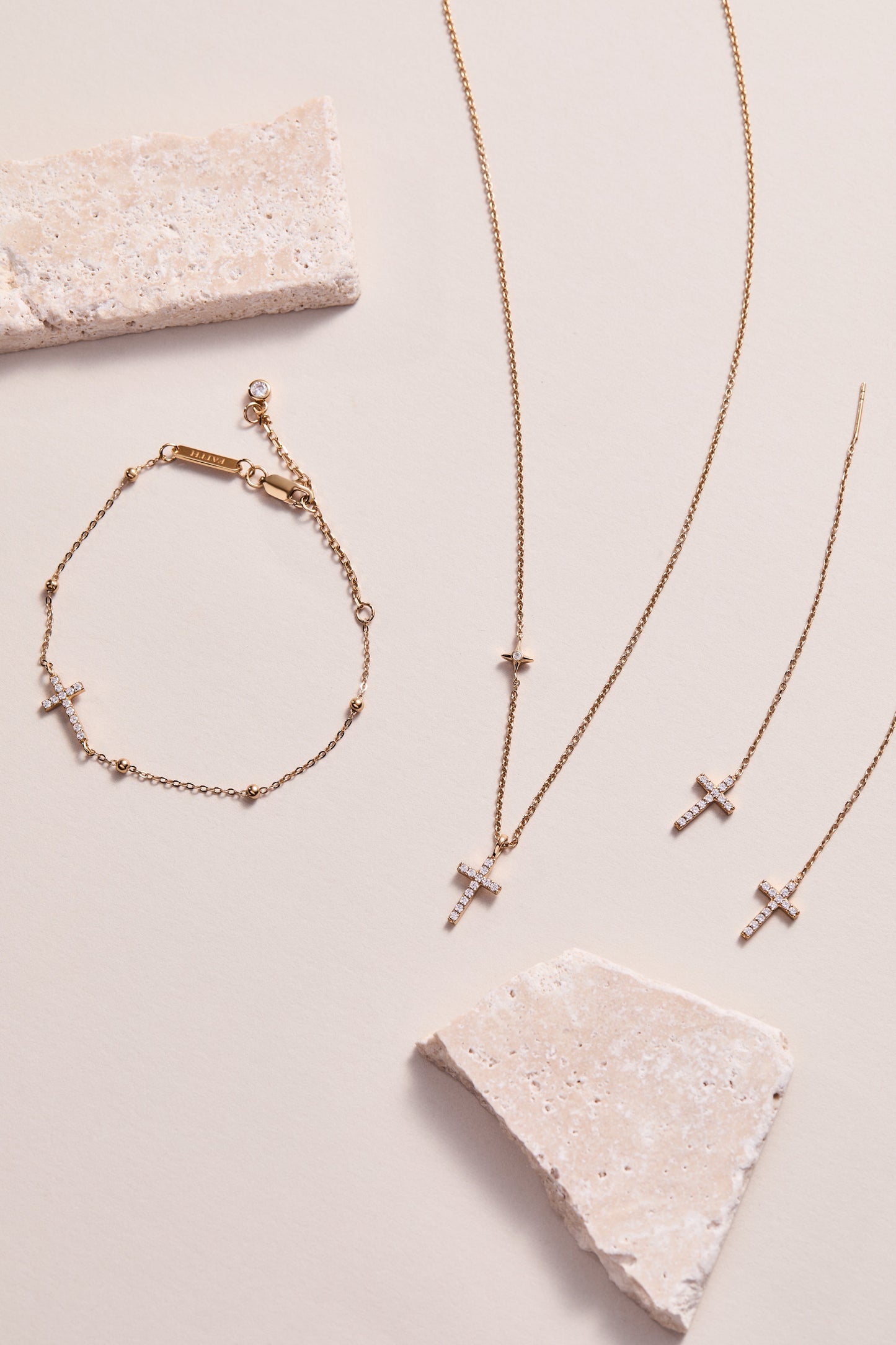 Cross Pave Crystal Pendant Necklace