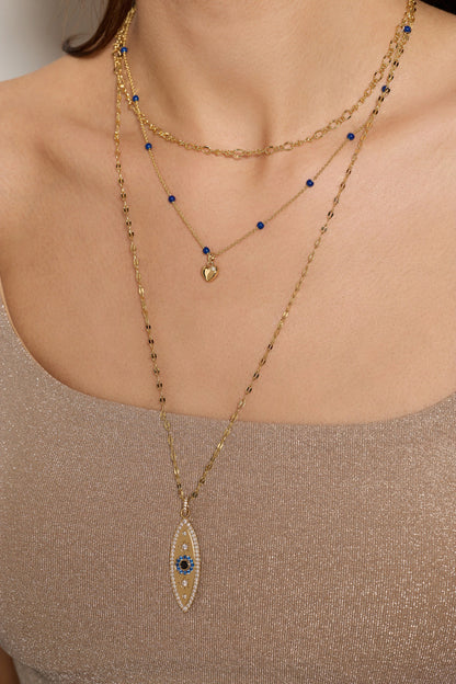 Stacked Evil Eye Necklace