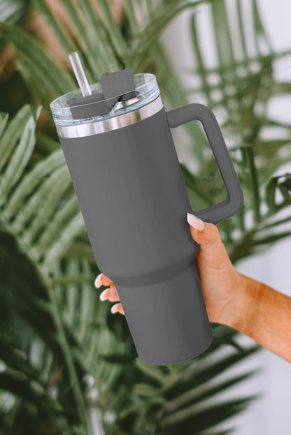 Stainless Steel Insulated Tumbler Mug w/ Straw (9 colors)