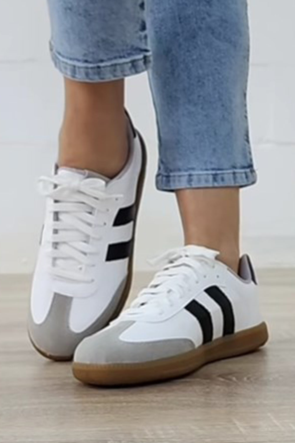 Naut Striped Flat Sneakers