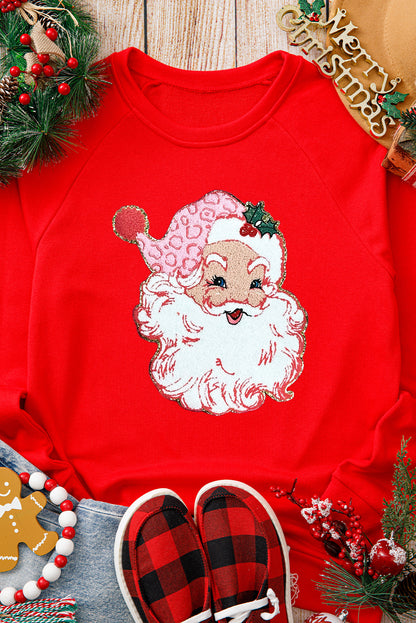 Classic Raglan Santa Graphic Crewneck (S-2XL)