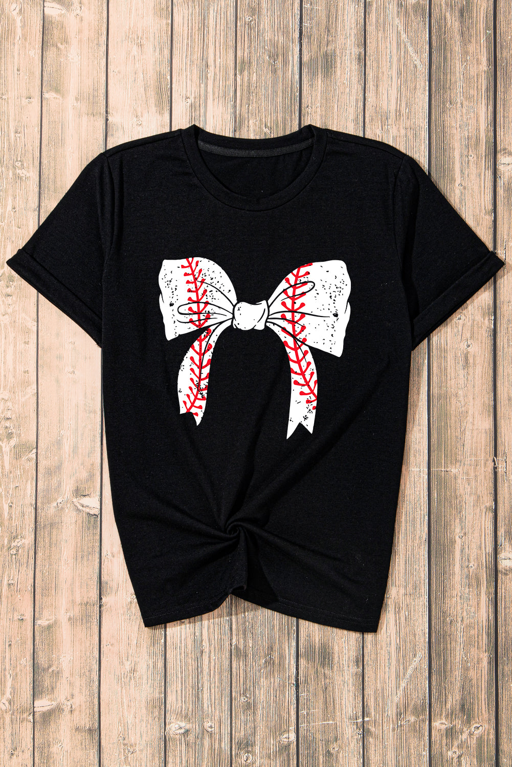 Baseball/Softball Bow Graphic Tee (S-2XL - 2 Styles)