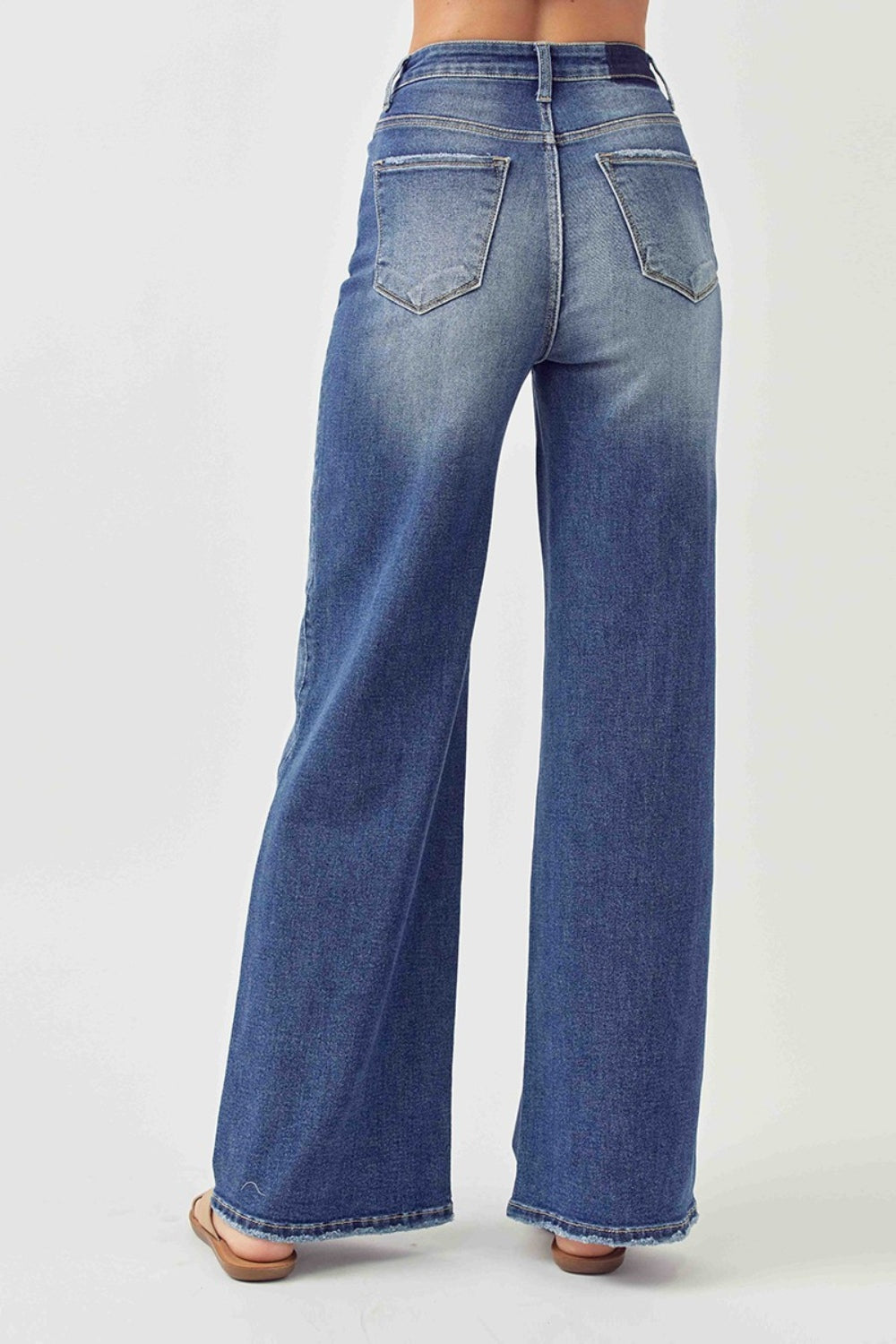 Risen High Rise Wide Leg Jeans (0-15)