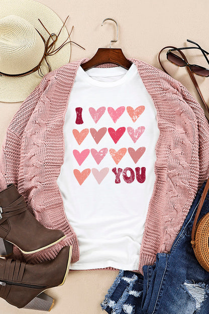 I Love You Heart Graphic Tee (S-2XL)