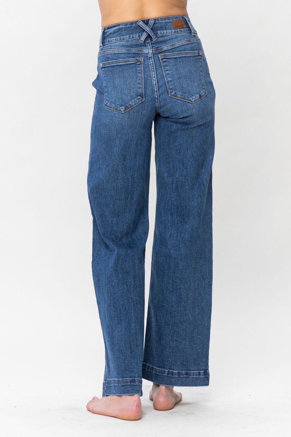 Judy Blue Double Button Wide Leg Jeans (0-24W)