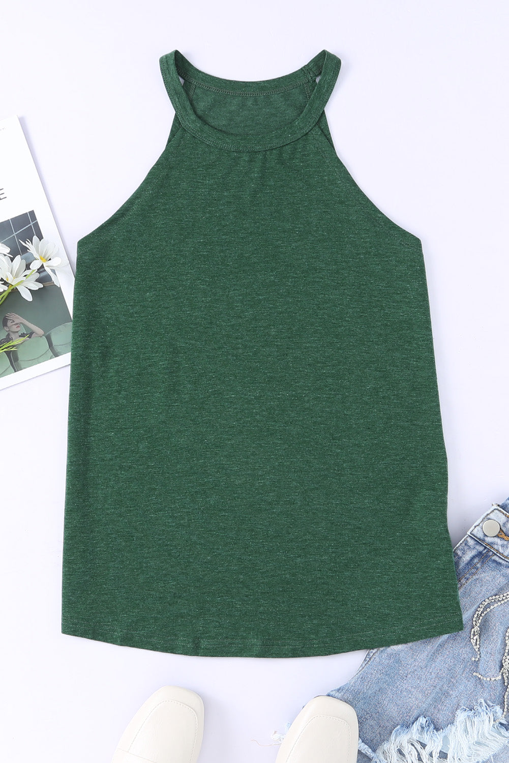 Blank Solid/Heather Crew Neck Tank Top (S-2XL - 4 colors)