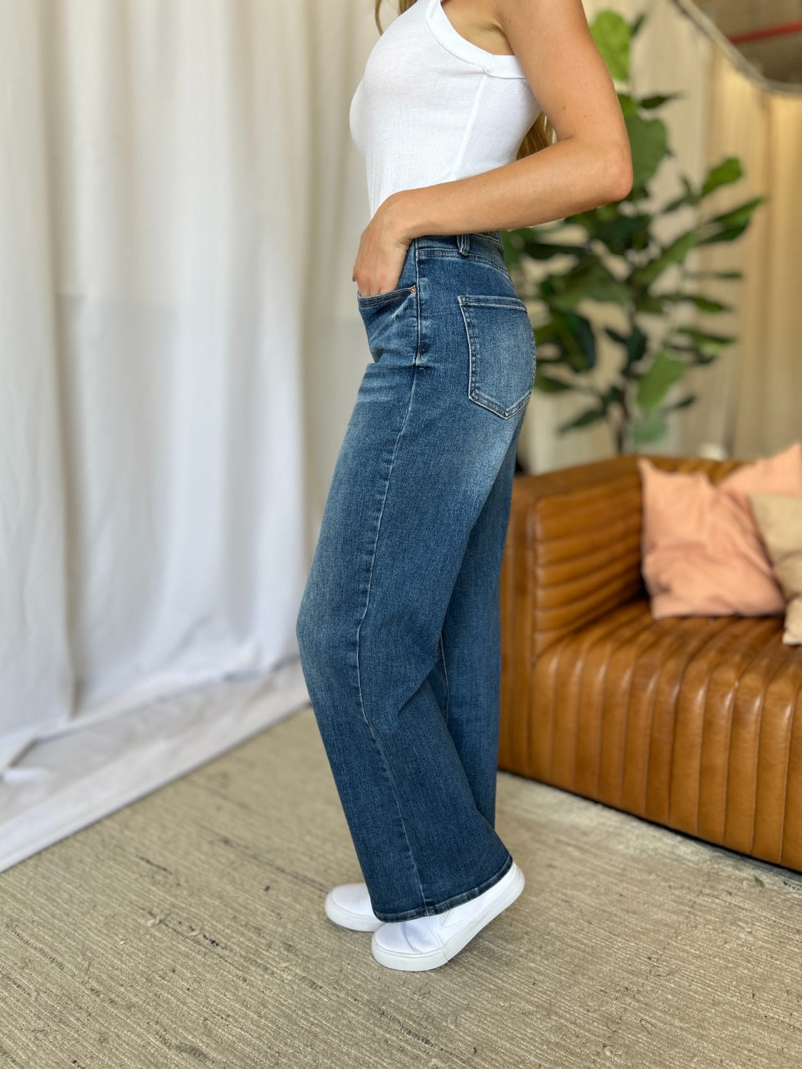 RFM High Rise Tummy Control Wide Leg Jeans (3-24W)