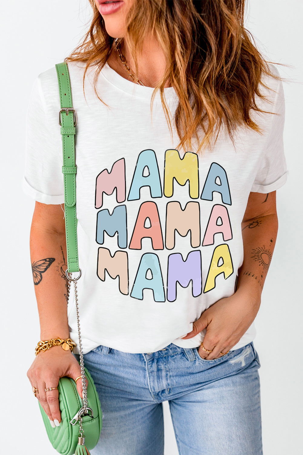 'MAMA' Pastel Tee (S-2XL)