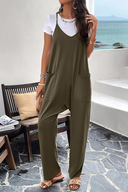 Devine Pocketed Spaghetti Strap Overalls (S-XL - 5 Colors)