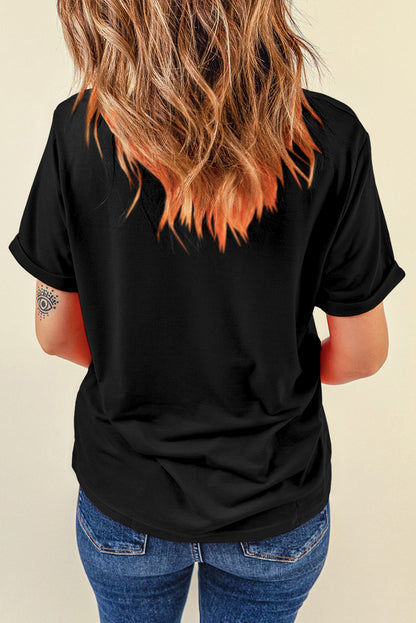 Black Rhinestone 'Howdy' Graphic Tee (S-2XL)