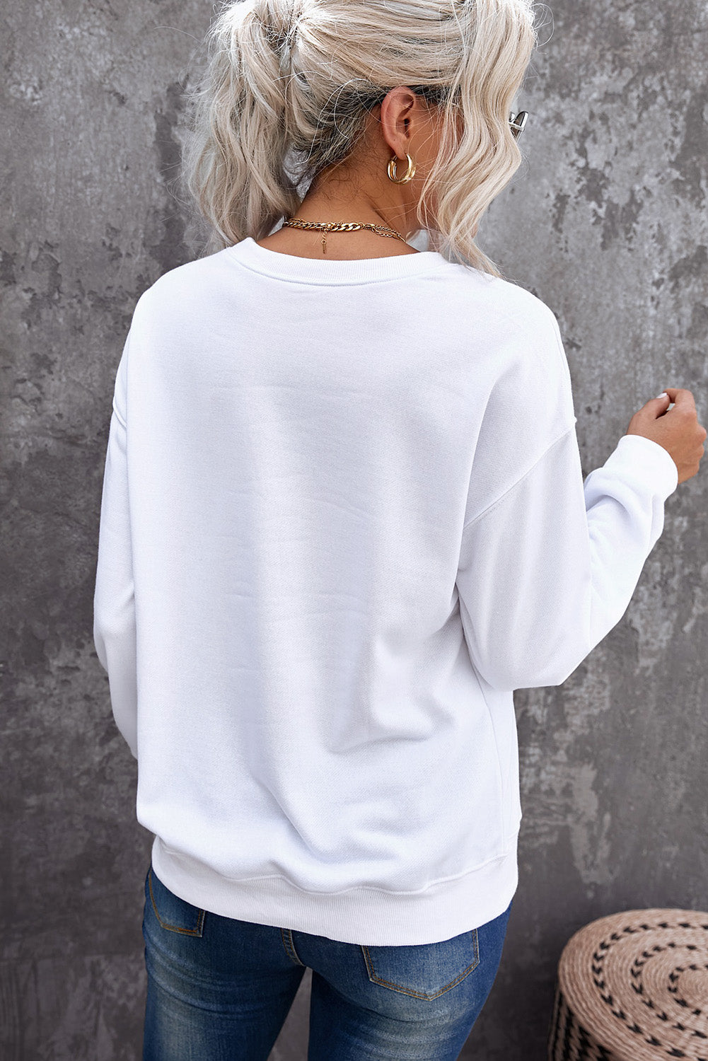 Blank Solid Knit Crew Neck Long Sleeve (S-2XL - 2 colors)