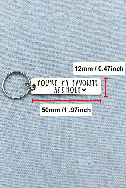 'My Favorite A**hole' Stainless Steel Keychain