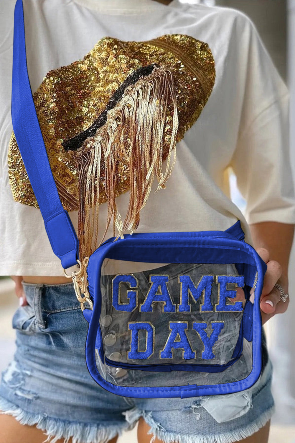 Chenille GAME DAY Clear Bag (5 Colors)