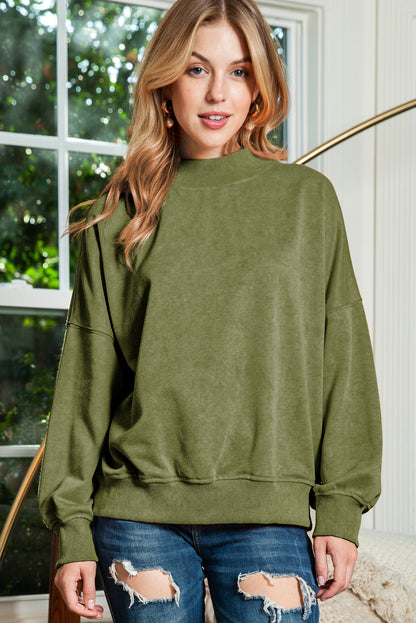 Collegiate Drop Shoulder Crew Neck Sweatshirt (S-2XL - 7 Colors)