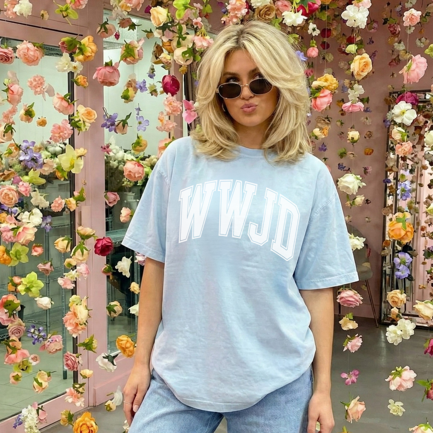 WWJD Puff Print Graphic Tee (S-2XL - 3 colors)